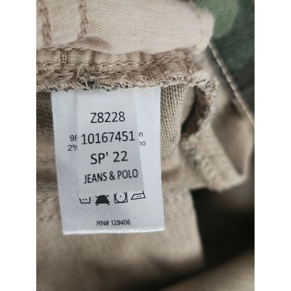 VENUS (Jeans & Polo) Denim Shorts, Cut Offs, Camo Camouflage, Raw Hem, 2